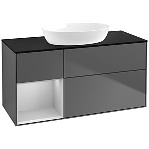 Villeroy and Boch Finion Villeroy and Boch Finion FA62GJGK 120cm, cover plate black matt, shelves light gray matt lacquer, anthracite matt