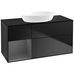 Villeroy and Boch Finion Villeroy and Boch Finion FA62GKPD 120cm, cover plate black matt, shelves anthracite matt lacquer, black matt lacquer