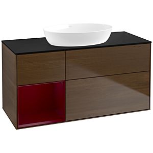 Villeroy and Boch Finion Villeroy and Boch Finion FA62HBGN 120cm, cover plate black matt, shelves Peony matt lacquer, Peony veneer
