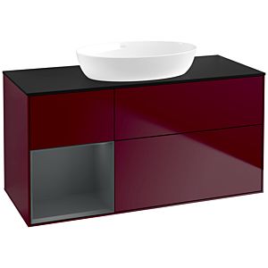 Villeroy and Boch Finion Villeroy and Boch Finion FA62HGHB 120cm, cover plate black matt, shelves midnight matt lacquer, Peony Matt
