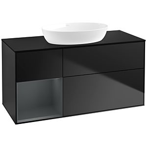 Villeroy and Boch Finion Villeroy and Boch Finion FA62HGPD 120cm, cover plate black matt, shelves midnight matt lacquer, black matt lacquer