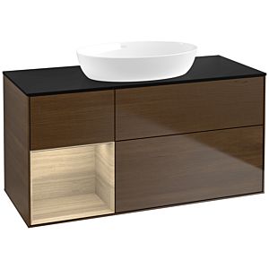 Villeroy and Boch Finion Villeroy and Boch Finion FA62PCGN 120cm, cover plate black matt, shelves Oak Veneer , Oak Veneer veneer