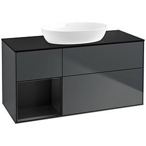 Villeroy and Boch Finion Villeroy and Boch Finion FA62PDHG 120cm, cover plate black matt, shelves black matt lacquer, midnight Blue Matt Lacquer