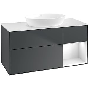 Villeroy and Boch Finion Villeroy and Boch Finion FA71GFHG 120cm, cover plate white matt, shelves Glossy white lacquer, Midnight Blue Matt Lacquer