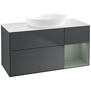 Villeroy and Boch Finion Villeroy and Boch Finion FA71GMHG 120cm, cover plate white matt, shelves olive matt lacquer, midnight Blue Matt Lacquer