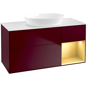 Villeroy and Boch Finion Villeroy and Boch Finion FA71HFHB 120cm, cover plate white matt, shelves gold matt lacquer, Peony Matt