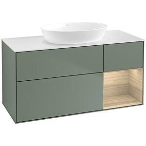 Villeroy and Boch Finion Villeroy and Boch Finion FA71PCGM 120cm, cover plate white matt, shelves Oak Veneer , Olive Matt Lacquer