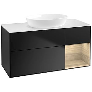 Villeroy and Boch Finion Villeroy and Boch Finion FA71PCPD 120cm, cover plate white matt, shelves Oak Veneer , black matt lacquer