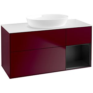 Villeroy and Boch Finion Villeroy and Boch Finion FA71PDHB 120cm, cover plate white matt, shelves black matt lacquer, Peony Matt