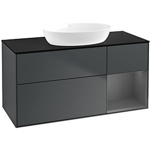 Villeroy and Boch Finion Villeroy and Boch Finion FA72GKHG 120cm, cover plate black matt, shelves anthracite matt lacquer, midnight Blue Matt Lacquer