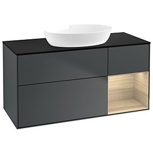 Villeroy and Boch Finion Villeroy and Boch Finion FA72PCHG 120cm, cover plate black matt, shelves Oak Veneer , midnight Blue Matt Lacquer