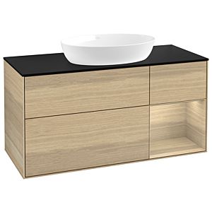 Villeroy and Boch Finion Villeroy and Boch Finion FA72PCPC 120cm, cover plate black matt, shelves Oak Veneer , Oak Veneer