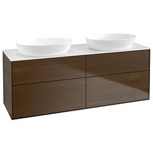 Villeroy et Boch Finion Villeroy et Boch FA8100GN 160x60.3cm, plaque de recouvrement blanc mat, placage noyer