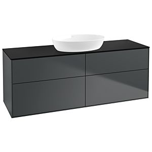 Villeroy und Boch Finion Waschtischunterschrank FA9200HG 160x60,3cm, Abdeckplatte black matt, Midnight Blue Matt Lacquer