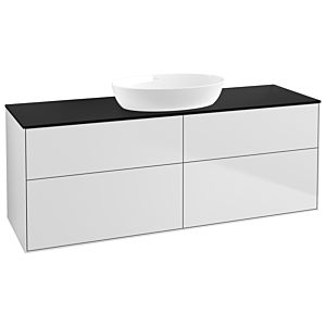 Villeroy et Boch Finion Villeroy et Boch FA9200MT 160x60,3cm, plaque de recouvrement noir mat, laqué blanc mat