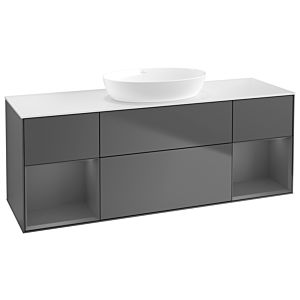 Villeroy and Boch Finion Villeroy and Boch Finion FD01GKGK 120cm, cover plate white matt, shelves anthracite matt lacquer, anthracite matt