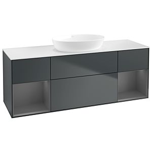Villeroy and Boch Finion Villeroy and Boch Finion FD01GKHG 120cm, cover plate white matt, shelves anthracite matt lacquer, midnight Blue Matt Lacquer