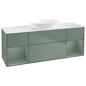 Villeroy and Boch Finion Villeroy and Boch Finion FD01GMGM 120cm, cover plate white matt, shelves olive matt lacquer, Olive Matt Lacquer