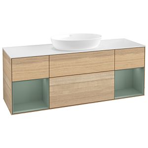 Villeroy and Boch Finion Villeroy and Boch Finion FD01GMPC 120cm, cover plate white matt, shelves olive matt lacquer, Oak Veneer