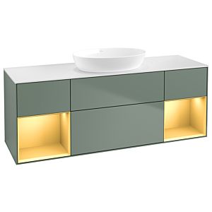 Villeroy and Boch Finion Villeroy and Boch Finion FD01HFGM 120cm, cover plate white matt, shelves gold matt lacquer, Olive Matt Lacquer