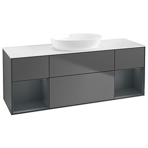 Villeroy and Boch Finion Villeroy and Boch Finion FD01HGGK 120cm, cover plate white matt, shelves midnight matt lacquer, anthracite matt