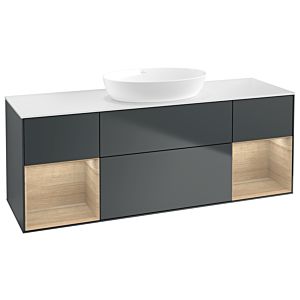 Villeroy and Boch Finion Villeroy and Boch Finion FD01PCHG 120cm, cover plate white matt, shelves Oak Veneer , midnight Blue Matt Lacquer