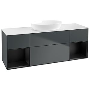 Villeroy and Boch Finion Villeroy and Boch Finion FD01PDHG 120cm, cover plate white matt, shelves black matt lacquer, midnight Blue Matt Lacquer