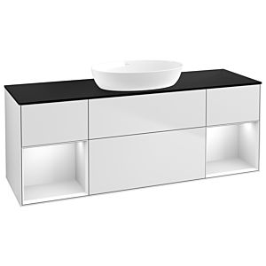 Villeroy and Boch Finion Villeroy and Boch Finion FD02MTMT 120cm, cover plate black matt, shelves white matt lacquer, white matt lacquer