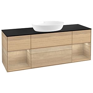 Villeroy and Boch Finion Villeroy and Boch Finion FD02PCPC 120cm, cover plate black matt, shelves Oak Veneer , Oak Veneer