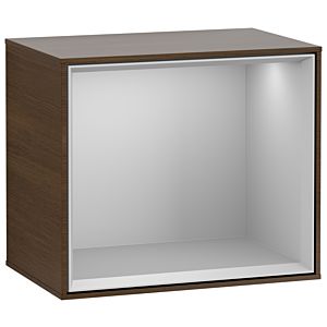 Villeroy und Boch Finion Regalmodul FD10GJGN 41,8x35,6x27cm, Regal Light Grey, Walnut veneer