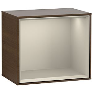 Villeroy und Boch Finion Regalmodul FD10HHGN 41,8x35,6x27cm, Regal Sand Matt, Walnut veneer