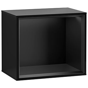 Villeroy und Boch Finion Regalmodul FD10PDPH 41,8x35,6x27cm, Regal Black Matt, Glossy Black Lacquer