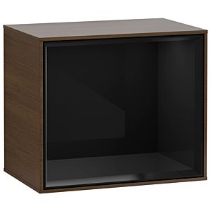 Villeroy und Boch Finion Regalmodul FD10PHGN 41,8x35,6x27cm, Regal Glossy Black, Walnut veneer