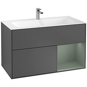 Villeroy and Boch Finion Villeroy and Boch Finion G040GMGK 99.6x59.1cm, Emotion, shelf on the right Olive Matt Lacquer , anthracite matt