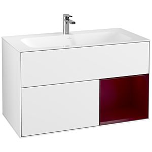 Villeroy and Boch Finion Villeroy and Boch Finion G040HBGF 99.6x59.1cm, Emotion, shelf on the right Peony , Glossy white lacquer