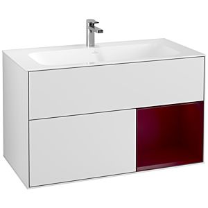 Villeroy und Boch Finion Waschtischunterschrank G040HBMT 99,6x59,1cm, Emotion, Regal rechts Peony, White matt lacquer