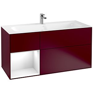 Villeroy und Boch Finion Waschtischunterschrank G060GFHB 119,6x59,1cm, Emotion, Regal links Glossy white lacquer, Peony Matt