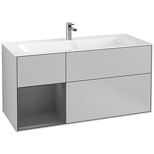 Villeroy und Boch Finion Waschtischunterschrank G060GKGJ 119,6x59,1cm, Emotion, Regal links Anthracite matt, Light grey matt