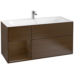 Villeroy und Boch Finion Waschtischunterschrank G060GNGN 119,6x59,1cm, Emotion, Regal links Walnut veneer, Walnut veneer