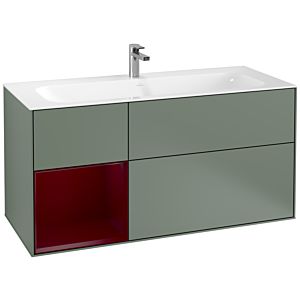 Villeroy und Boch Finion Waschtischunterschrank G060HBGM 119,6x59,1cm, Emotion, Regal links Peony, Olive Matt Lacquer