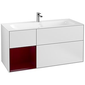 Villeroy und Boch Finion Waschtischunterschrank G060HBMT 119,6x59,1cm, Emotion, Regal links Peony, White matt lacquer