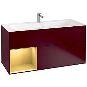 Villeroy und Boch Finion Waschtischunterschrank G060HFHB 119,6x59,1cm, Emotion, Regal links Gold matt, Peony Matt