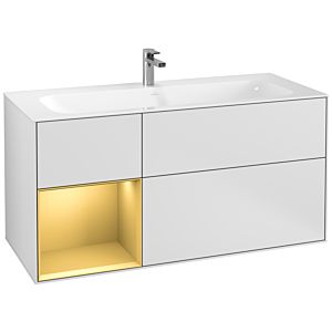 Villeroy et Boch Finion Villeroy et Boch G060HFMT 119,6x59,1cm, Emotion, étagère gauche or mat, laqué blanc mat