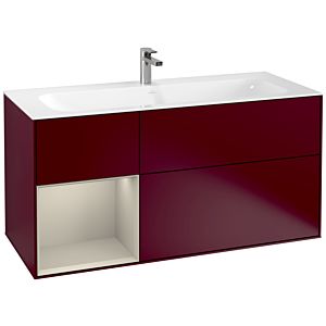 Villeroy und Boch Finion Waschtischunterschrank G060HHHB 119,6x59,1cm, Emotion, Regal links Sand Matt Lacquer, Peony Matt