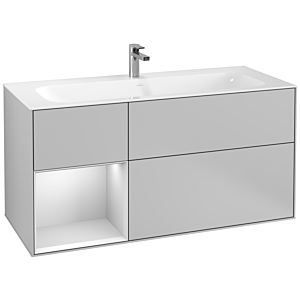 Villeroy and Boch Finion Villeroy and Boch Finion G060MTGJ 119.6x59.1cm, Emotion, shelf left white matt lacquer, light gray matt