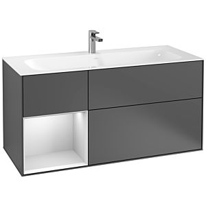 Villeroy and Boch Finion Villeroy and Boch Finion G060MTGK 119.6x59.1cm, Emotion, shelf left white matt lacquer, anthracite matt