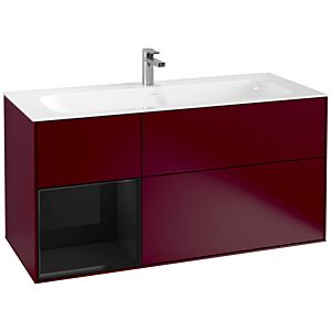 Villeroy and Boch Finion Villeroy and Boch Finion G060PHHB 119.6x59.1cm, Emotion, shelf on the left Glossy Black Lacquer , Peony Matt