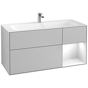 Villeroy and Boch Finion Villeroy and Boch Finion G070GFGJ 119.6x59.1cm, Emotion, shelf on the right glossy white lacquer, light gray matt