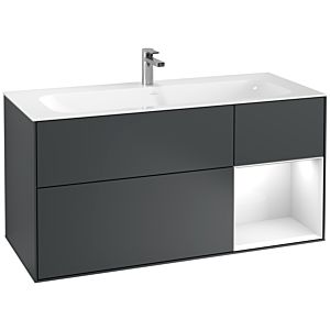 Villeroy und Boch Finion Waschtischunterschrank G070GFHG 119,6x59,1cm, Emotion, Regal rechts Glossy white lacquer, Midnight Blue Matt Lacquer