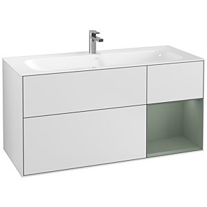Villeroy et Boch Finion Villeroy et Boch G070GMMT 119,6x59,1cm, Emotion, étagère à droite Olive Matt Lacquer , laqué blanc mat